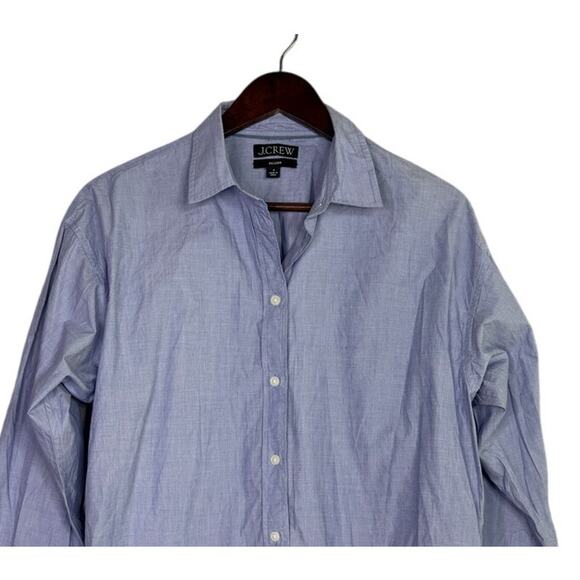 J. Crew Relaxed Fit 100% Cotton Button Down Collar Shirt Longsleeve 8 Peri Blue - Picture 3 of 15
